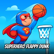 Superhero Flappy Dunk - Helicopter Flap game